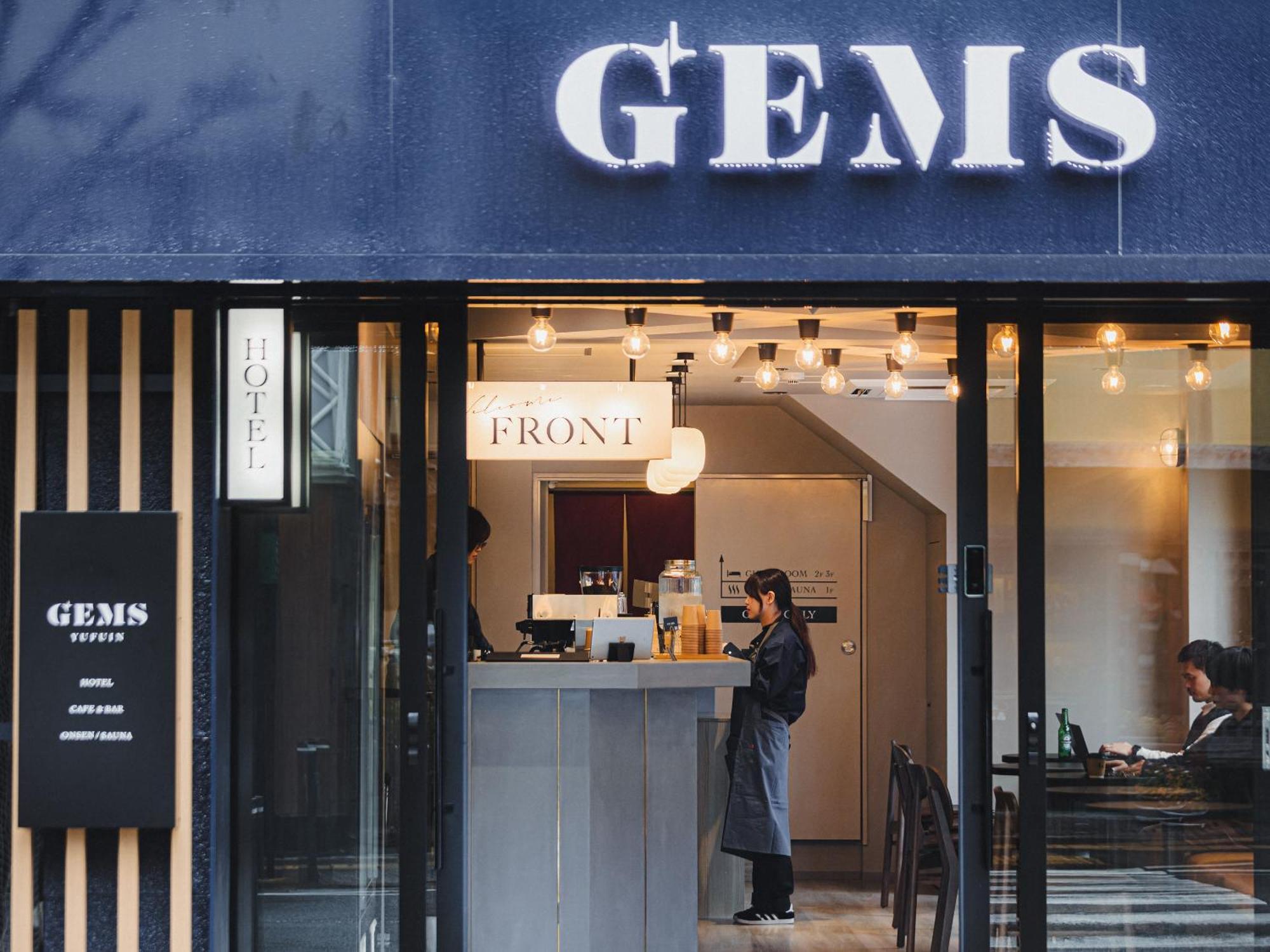Gems Yufuin Hotel And Spa Cafe Bar Exterior photo